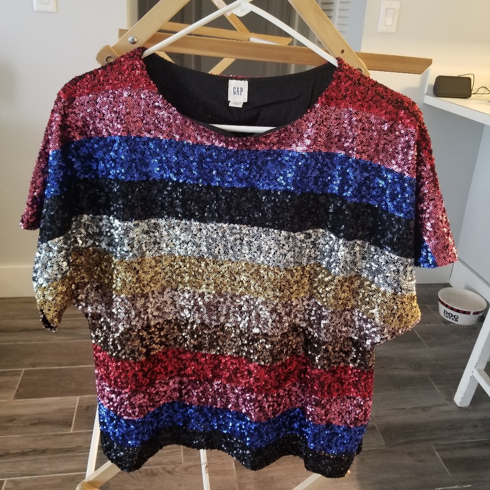 Gap colorful sequence loose fitted shirt